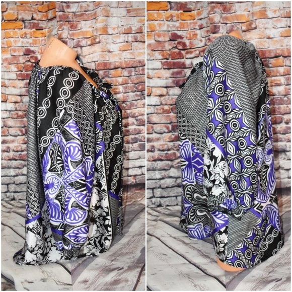 Syble Martin Plus Size 20W Blouse Top Circles - Picture 2 of 12